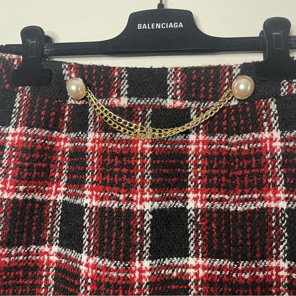 ASOS Miss Selfridge Boucle 90’s Mini Plaid Skirt - Picture 6 of 10